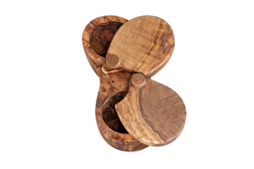 Handcrafted Olive Wood Double Spice Box
