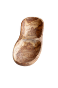 Olive Wood 2-Compartment Serving Dish