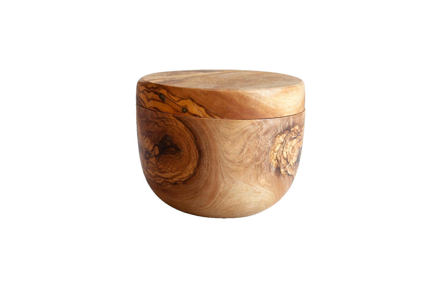 Olive Wood Magnetic Salt & Pepper Cellar