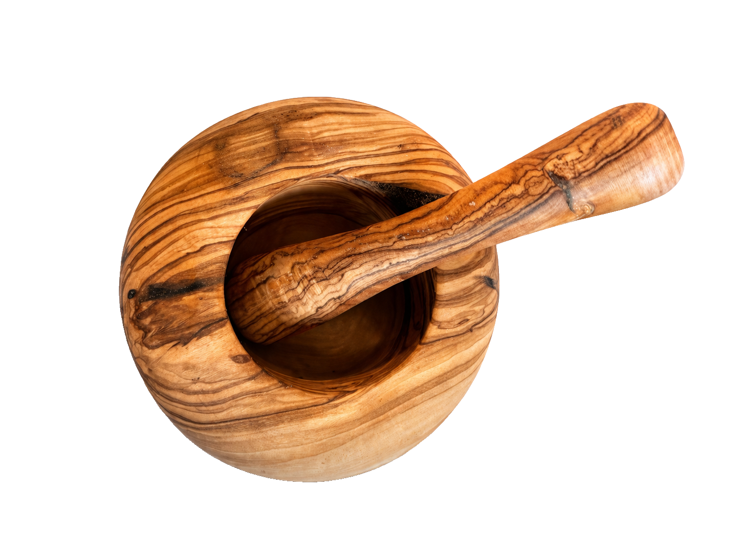 Olive Wood Mortar & Pestle Large
