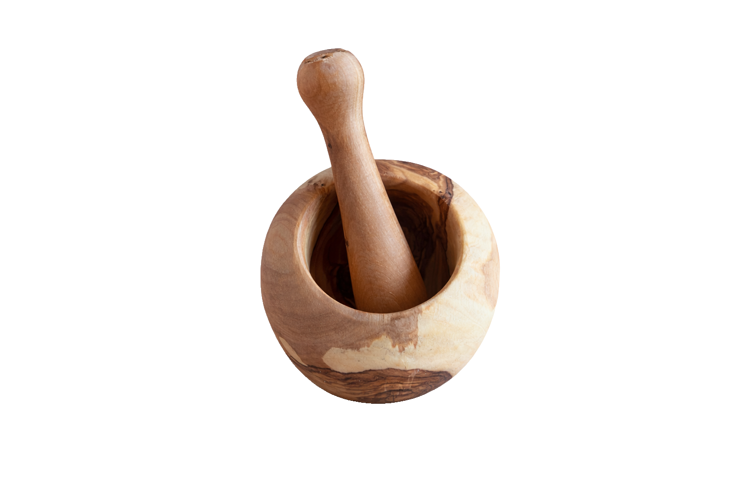 Olive Wood Small Mortar & Pestle