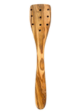 Olive wood slotted cooking spatula